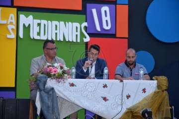 El edil Ramos pregona las fiestas del Carmen de La Medianía (Foto Francisco Javier Santana)